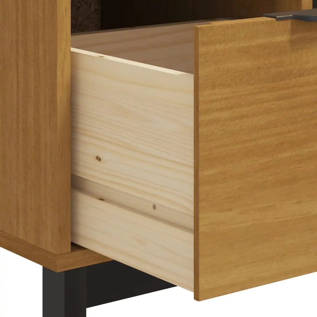 Drawer Cabinet Wooden 4 Drawer Storage Organizer Brown Pine