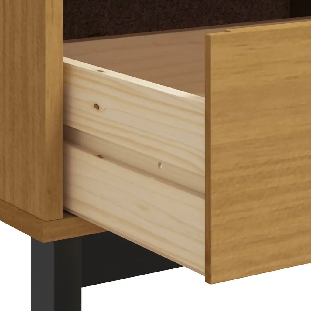 TV Cabinet 110x40x50cm Solid Pine Wood Storage Unit Brown Living Room Media