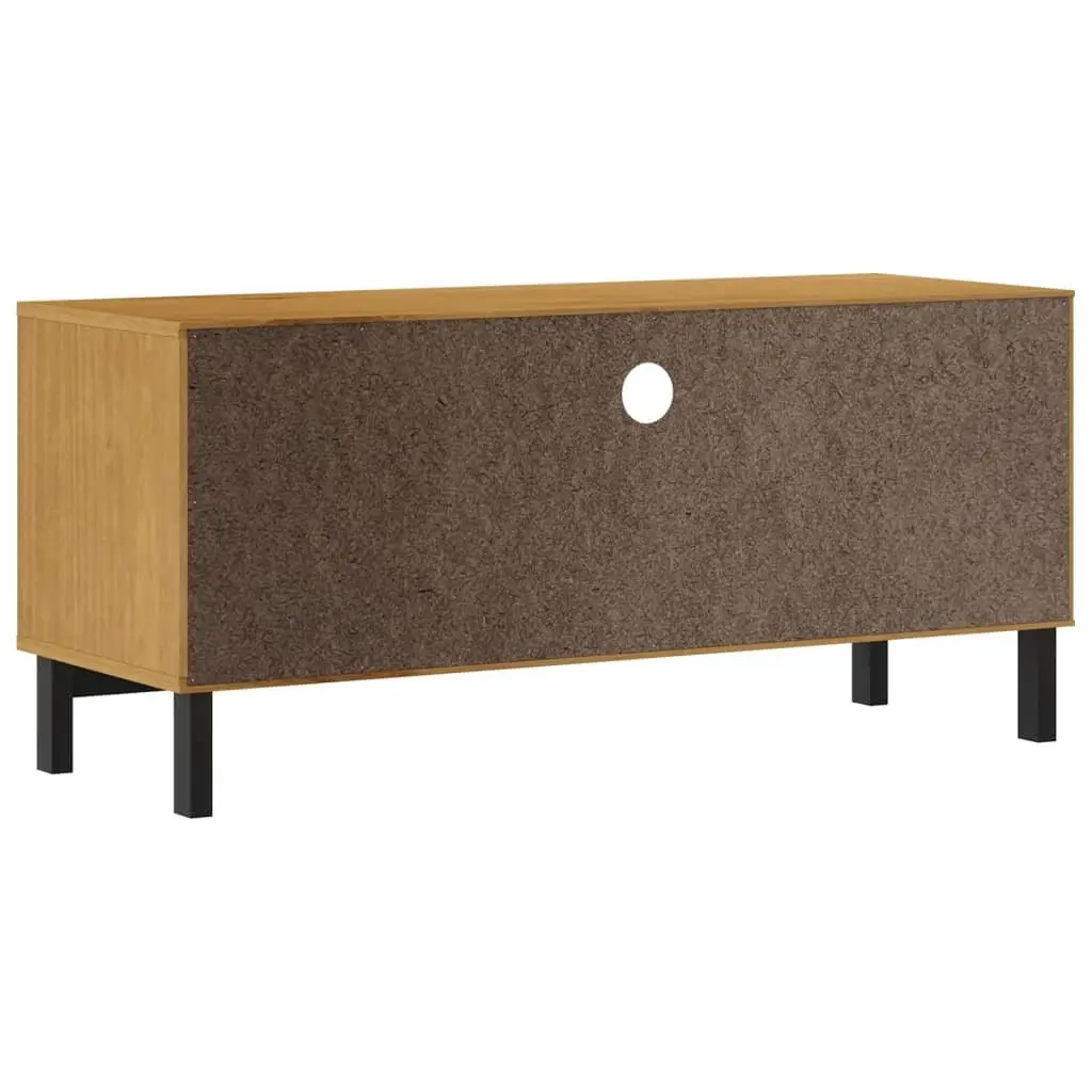 TV Cabinet with Storage 110x40x50 cm Solid Pine Wood Media Unit Brown