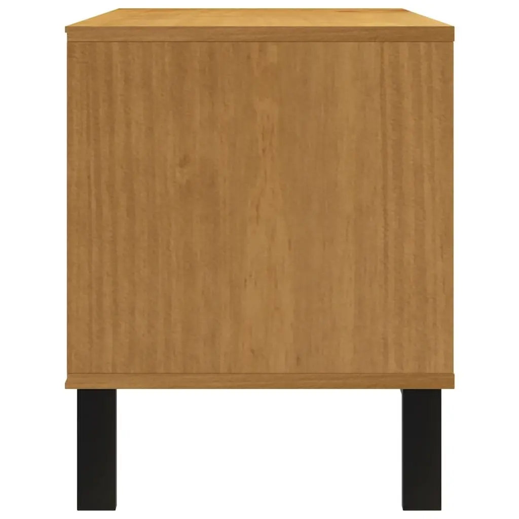 TV Cabinet with Storage 110x40x50 cm Solid Pine Wood Media Unit Brown