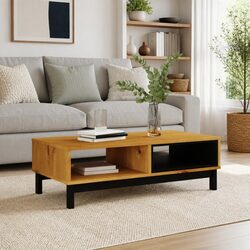 Solid Pine Wood Coffee Table for Cozy Living Rooms