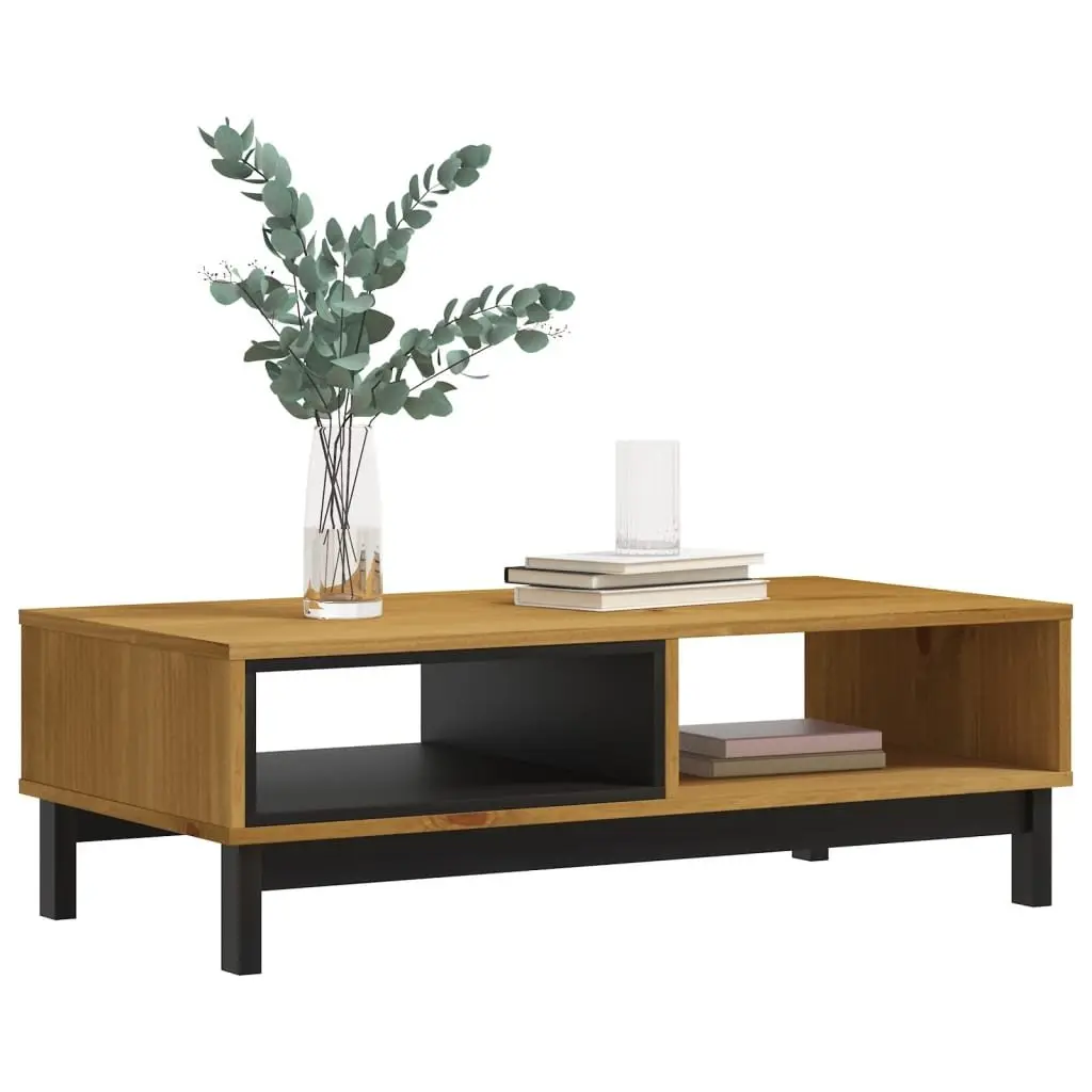 Coffee Table Solid Pine Wood Brown Living Room Accent Furniture Storage