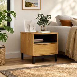 Charming Solid Wood Side Table for Living Room