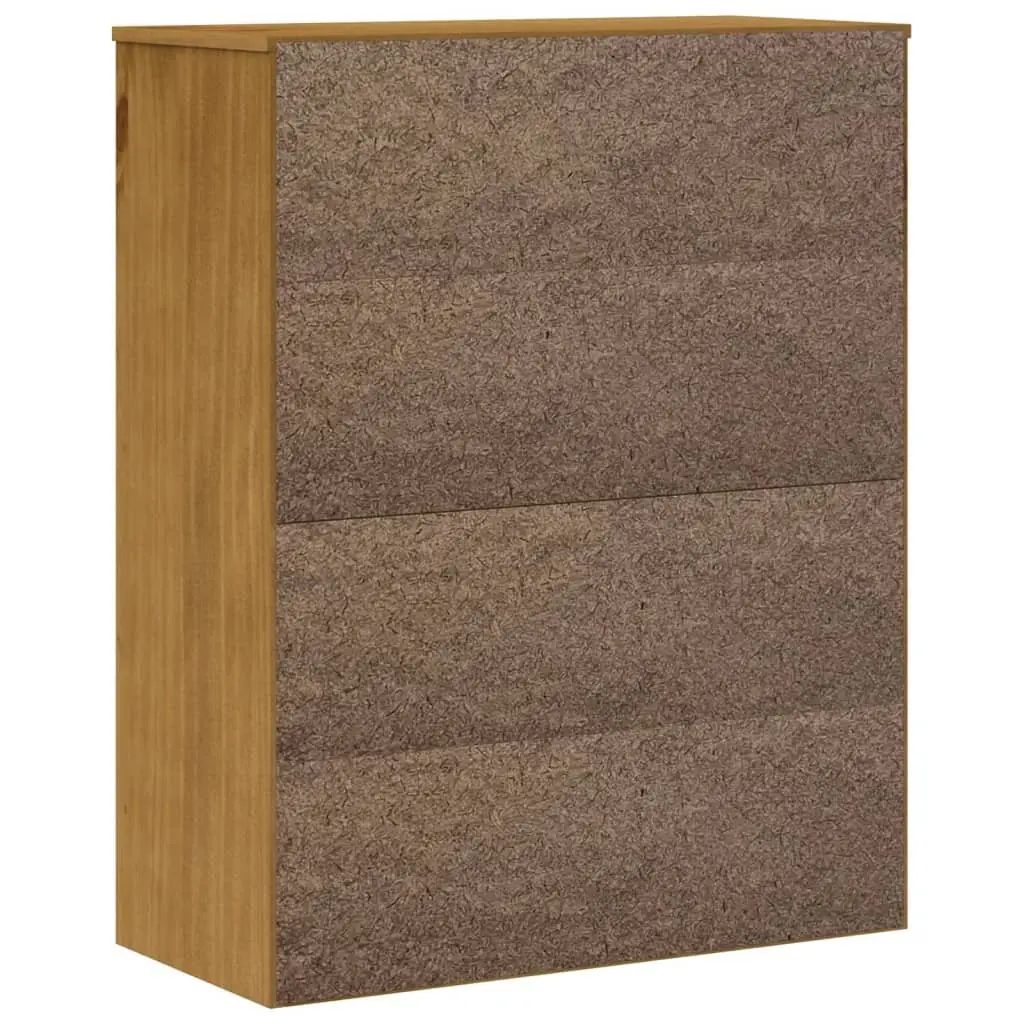 Brown Pine Wooden Highboard Top Cabinet for Living Spaces