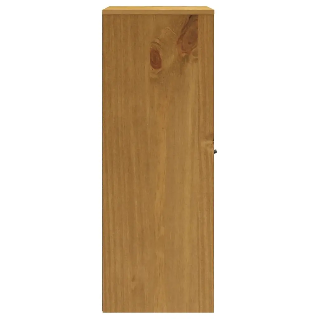 Brown Pine Wooden Highboard Top Cabinet for Living Spaces
