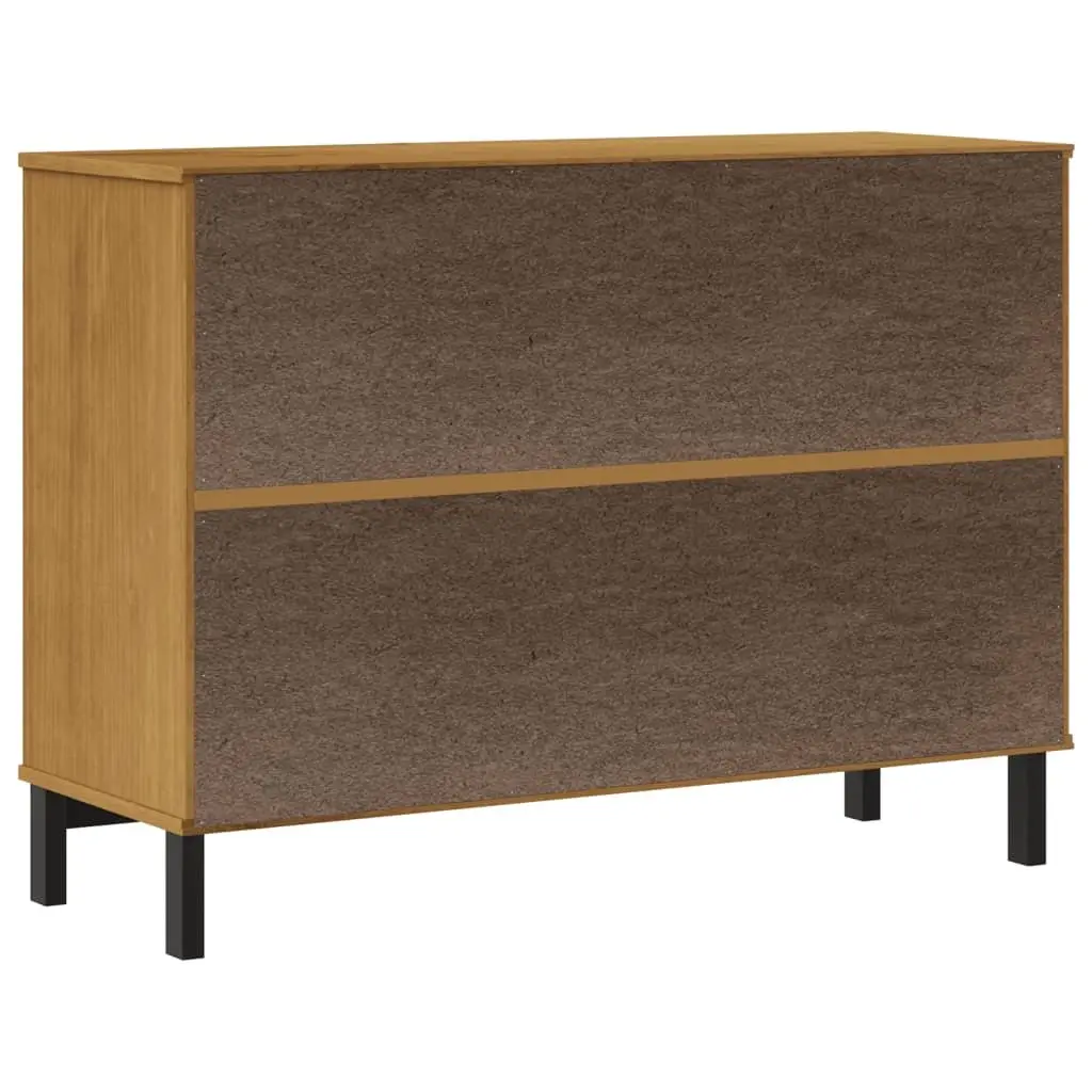 Solid Pine Wood Sideboard Brown 110x40x80cm