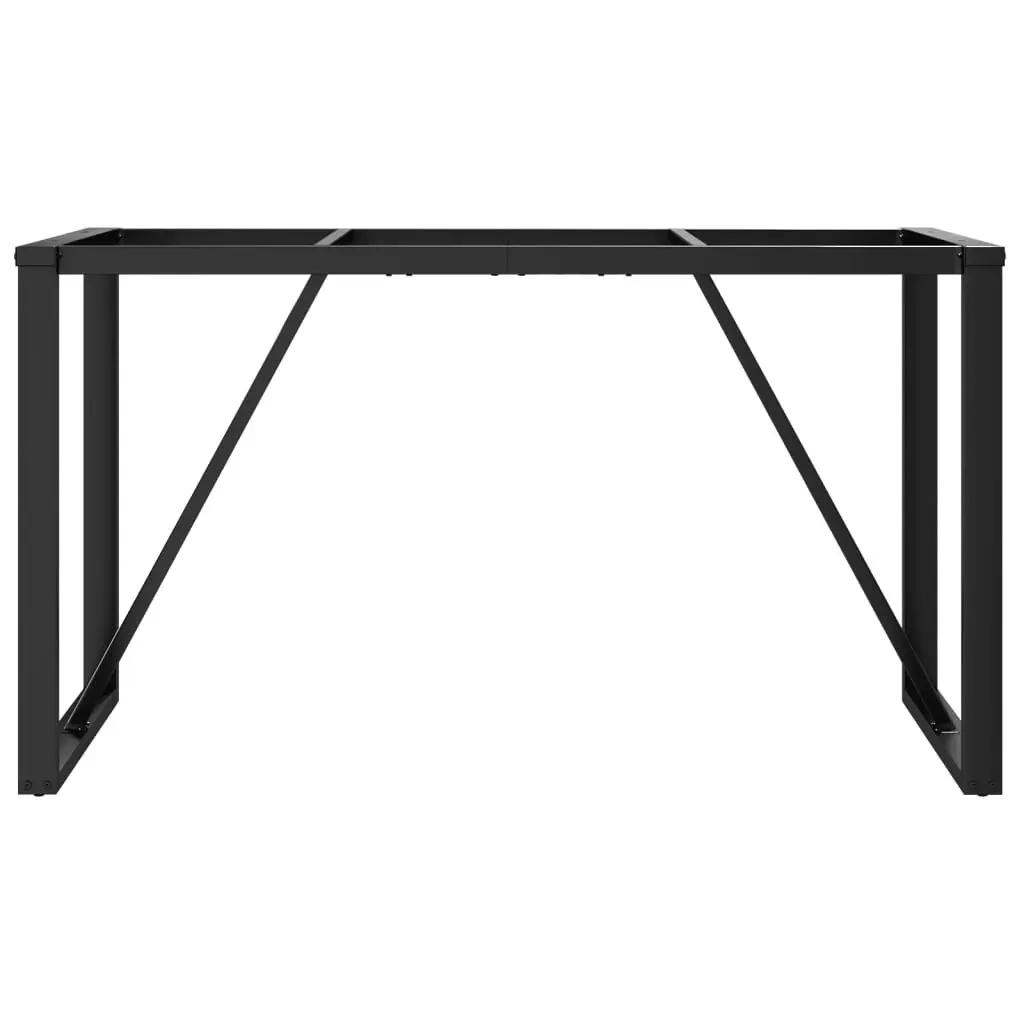 O-Frame Dining Table Legs 140x60x73 cm Steel Black