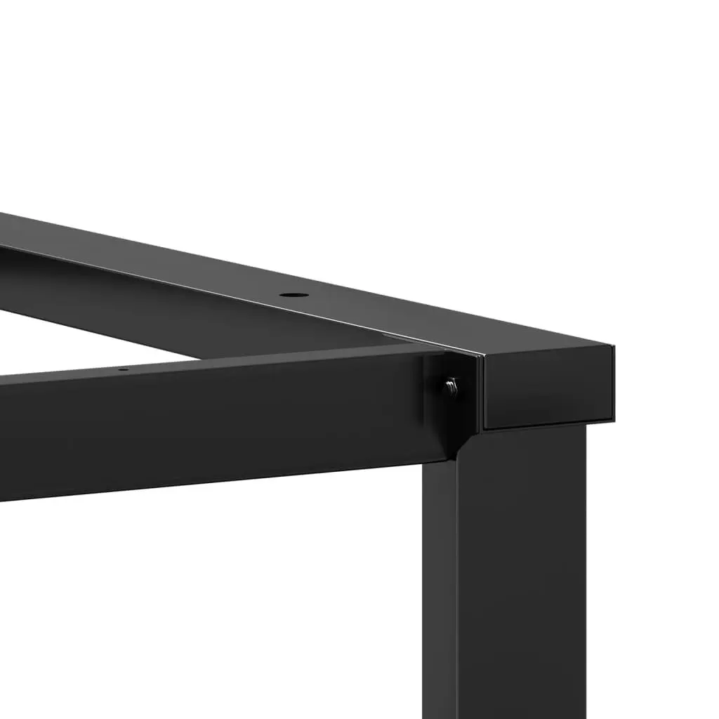 O-Frame Dining Table Legs 140x60x73 cm Steel Black