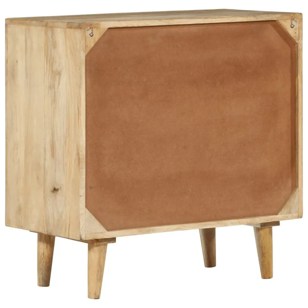 Drawer Cabinet Retro Style 3 Drawers Solid Mango Wood Brown Storage Chest