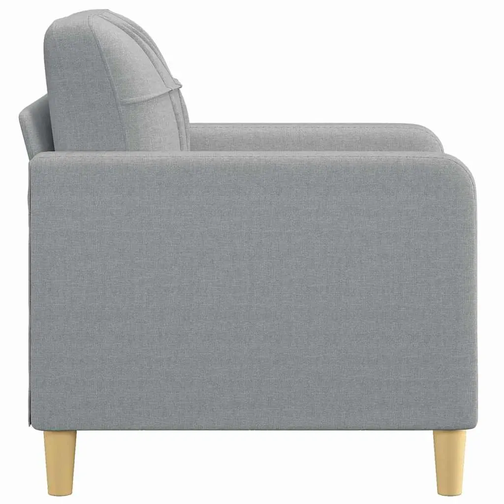 Sofa Chair Grey 60cm Fabric Armchair Living Room Lounge Seat Relaxing Furniture