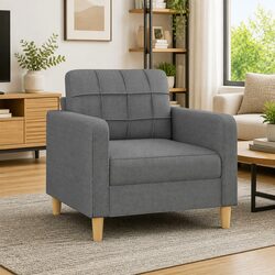 Grey Fabric Sofa Chair for Cozy Living Spaces