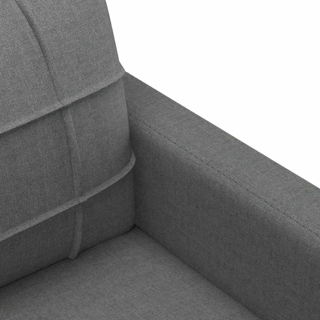 Sofa Chair Grey Fabric 60cm Armchair Living Room Seat Padded Lounge Furniture