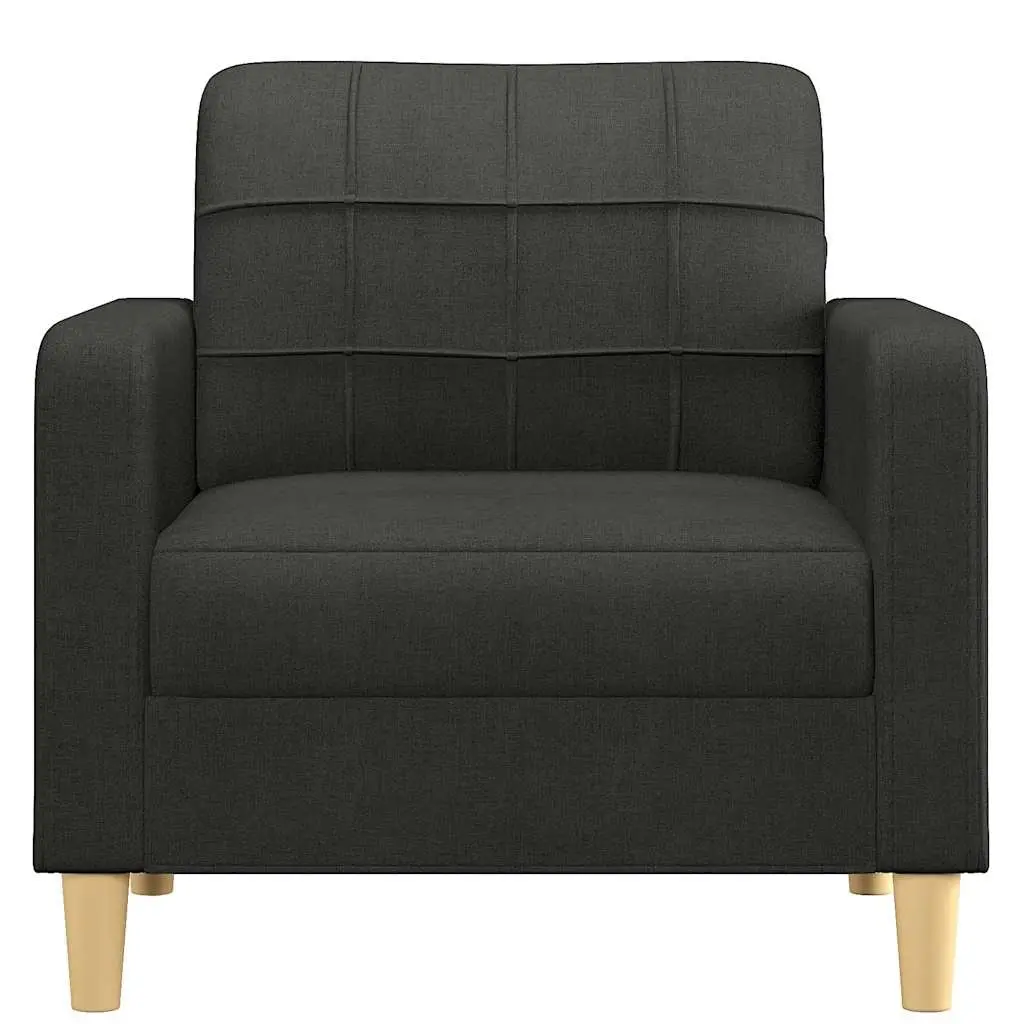 Black Fabric Sofa Chair 60cm Armchair Living Room Lounge Seating Furniture