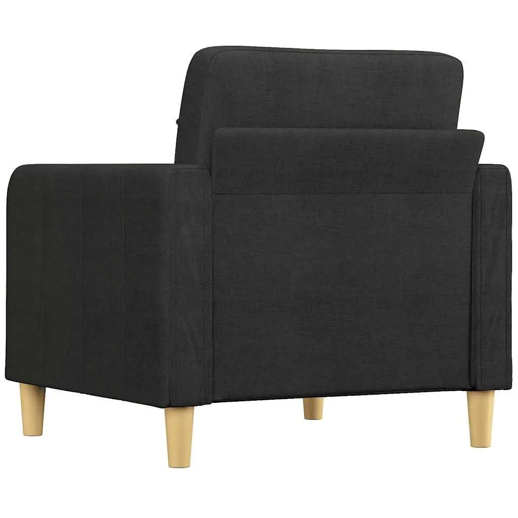 Black Fabric Sofa Chair 60cm Armchair Living Room Lounge Seating Furniture