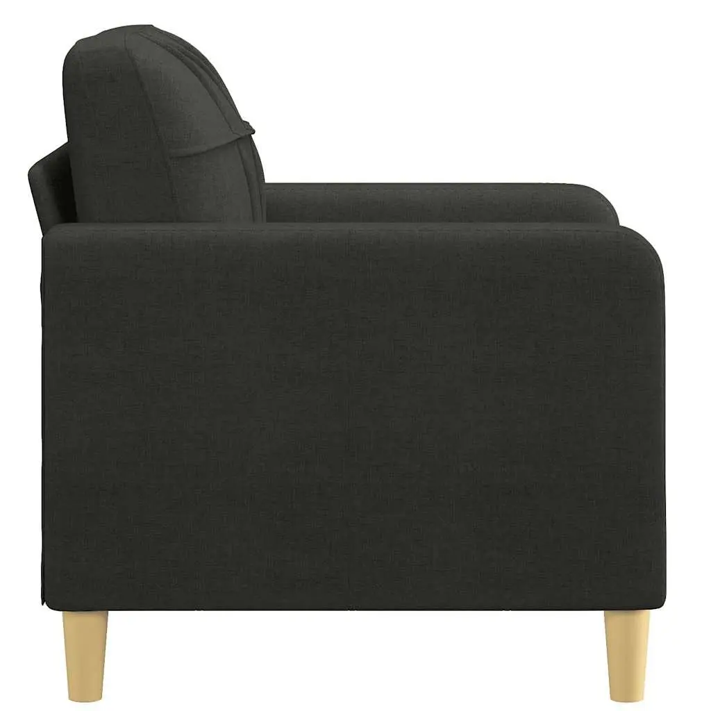 Black Fabric Sofa Chair 60cm Armchair Living Room Lounge Seating Furniture