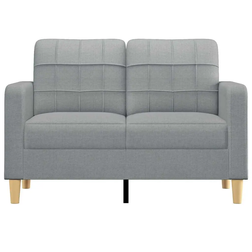 2-Seater Sofa Light Grey Fabric Lounge Couch Living Room Furniture 120cm