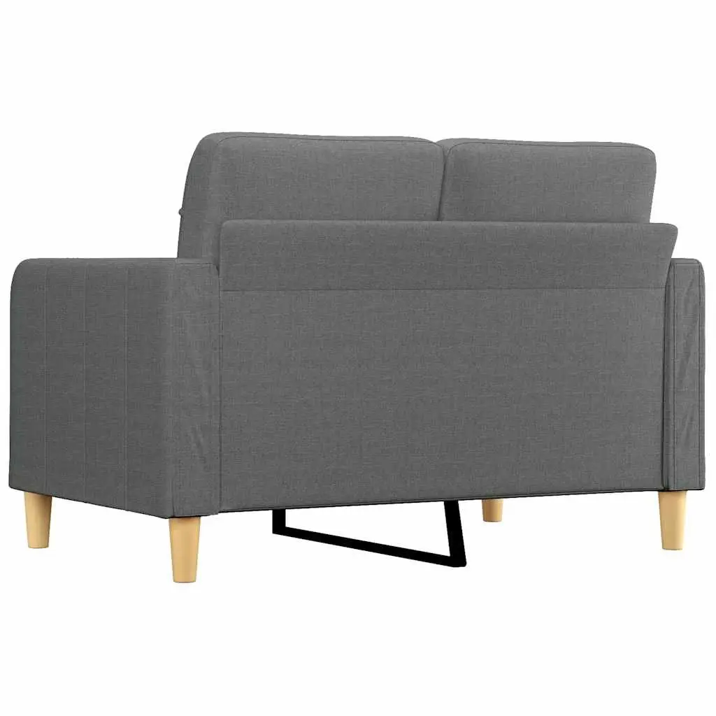 2-Seater Sofa Grey Fabric 120cm Lounge Couch Living Room Furniture