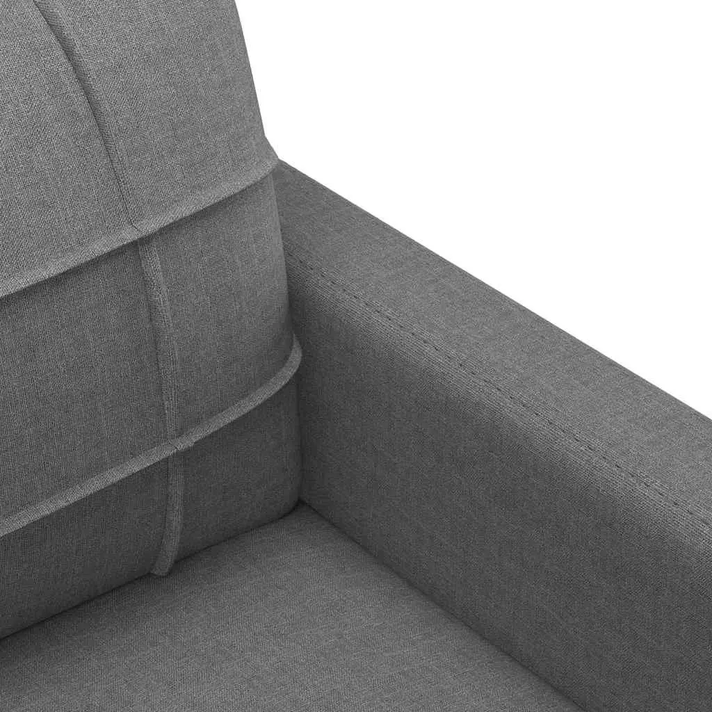 2-Seater Sofa Grey Fabric 120cm Lounge Couch Living Room Furniture