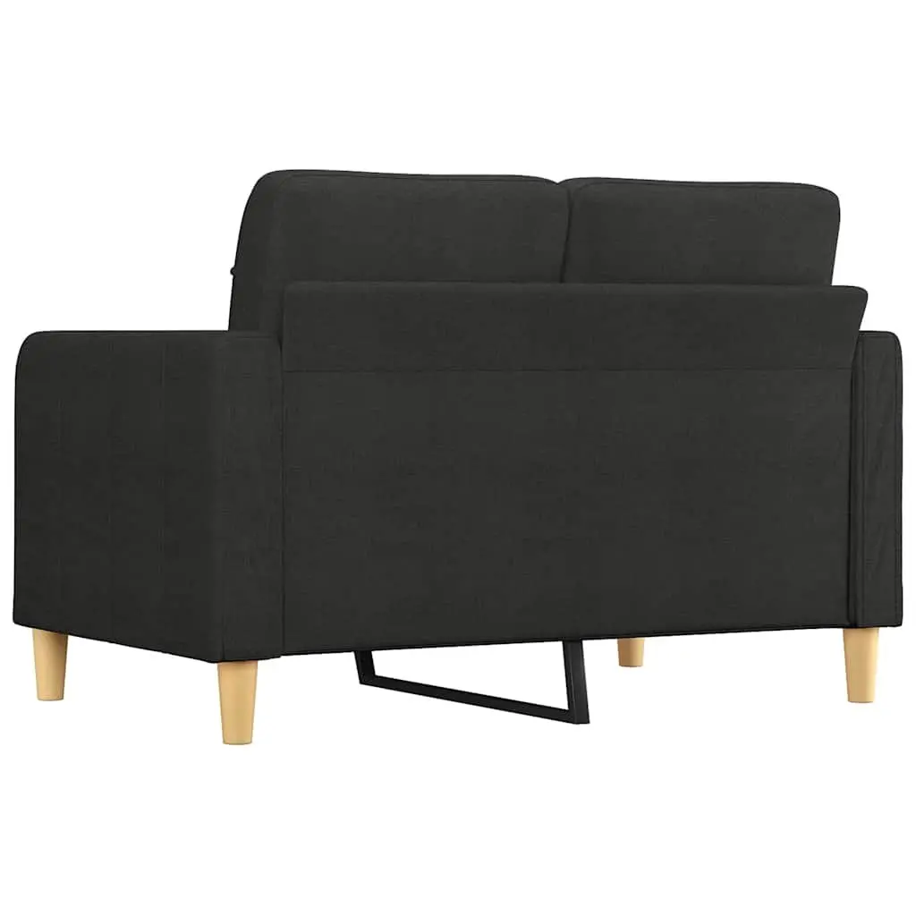 2-Seater Sofa Black 120cm Fabric Modern Lounge Couch