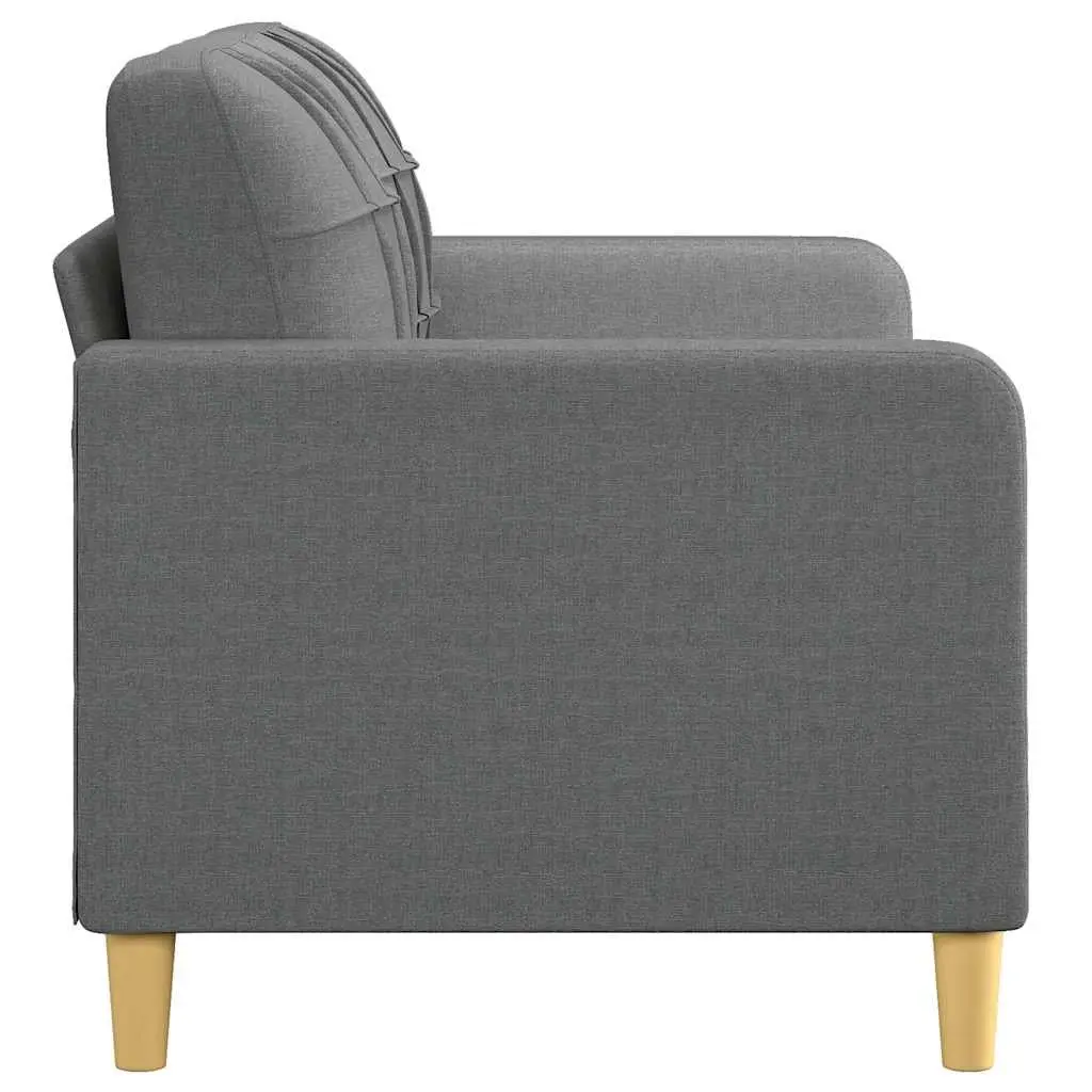 2-Seater Sofa Grey Fabric Lounge Couch Living Room Furniture 140cm Wide