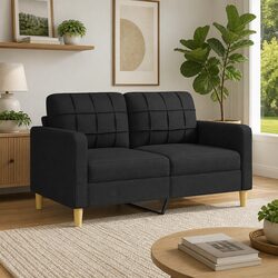 Cozy 2-Seater Sofa in Black for Your Living Space