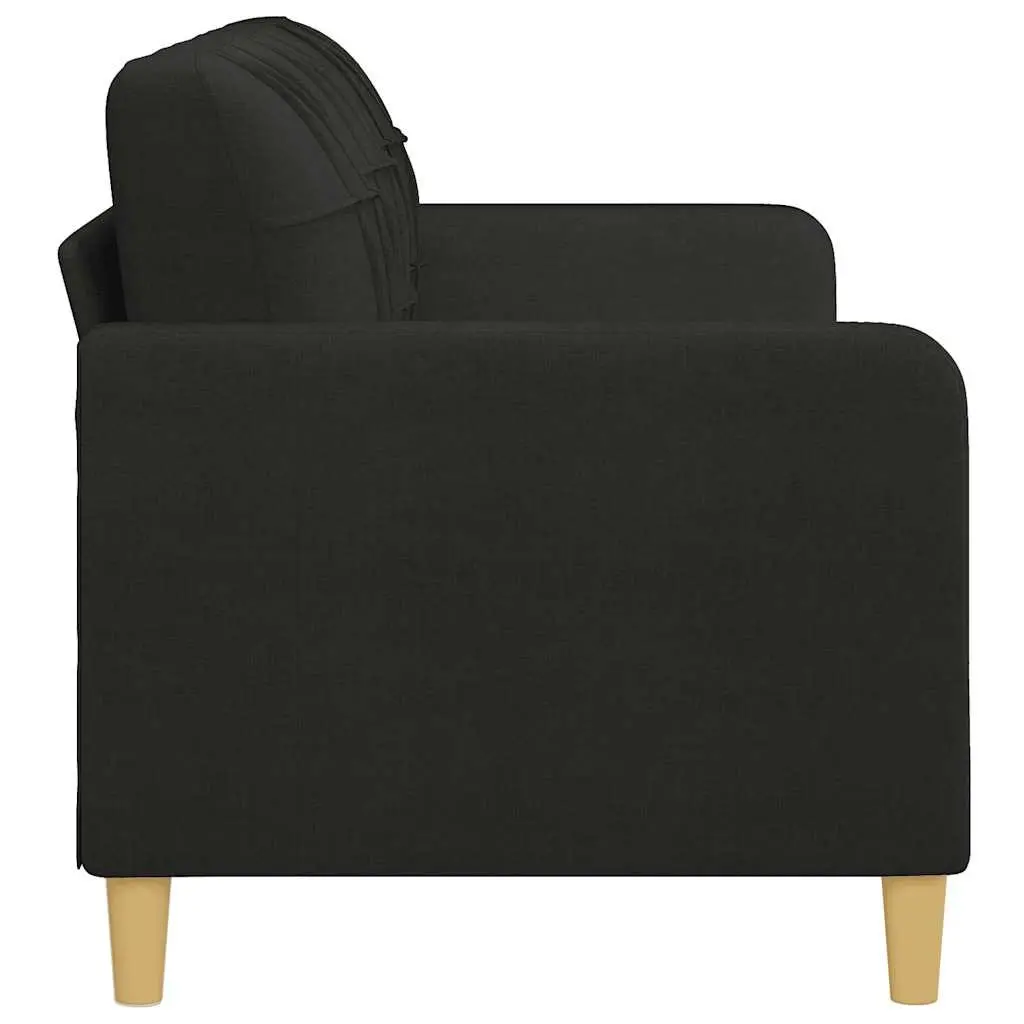 3-Seater Sofa Black 180cm Modern Fabric Lounge Furniture