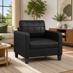 Black Modern Sofa Chair 60cm for Comfortable Living