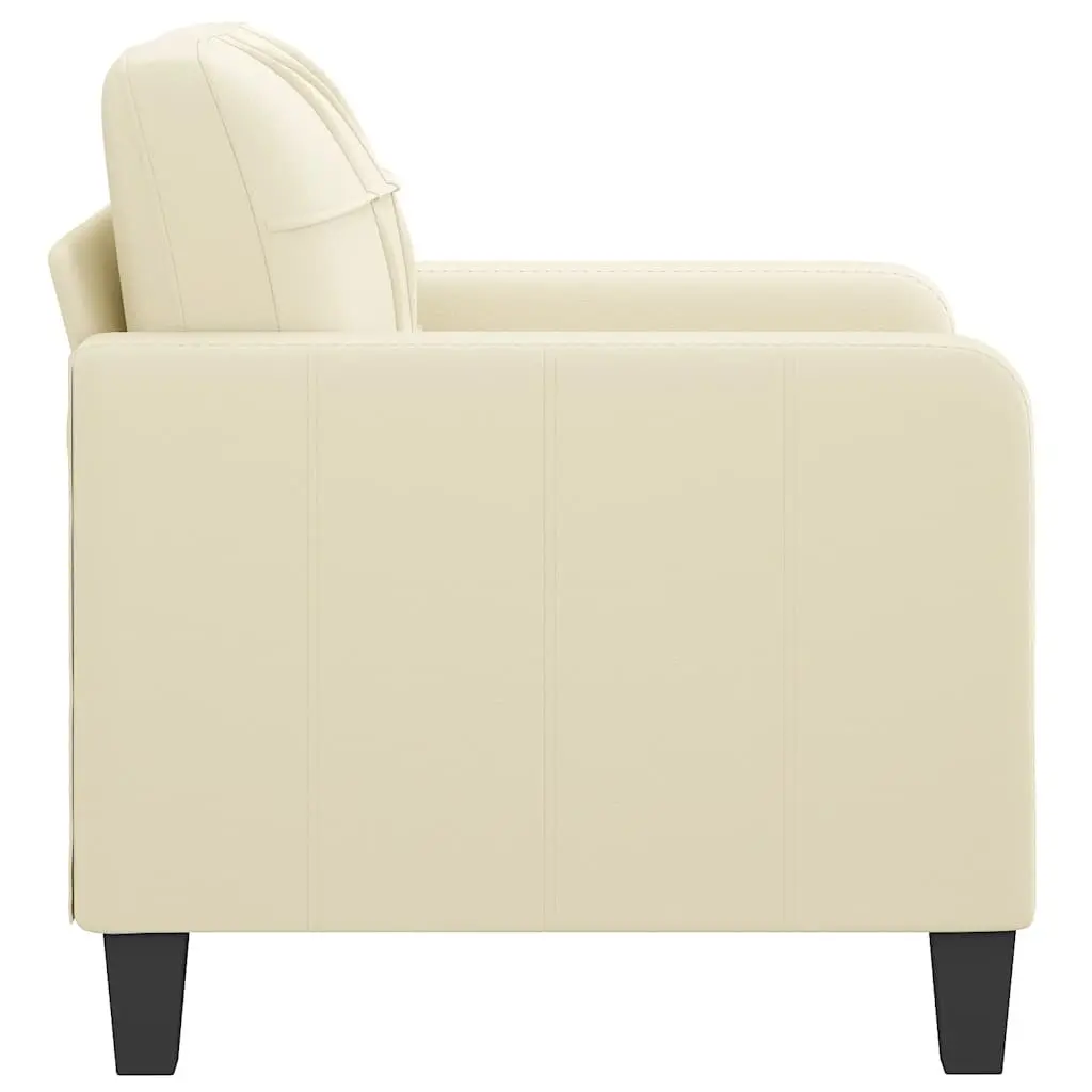 Sofa Chair Cream 60cm Modern Design Comfortable Padded Armchair Relaxation