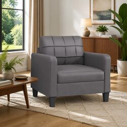 Compact Grey Sofa Chair for Cozy Living Spaces