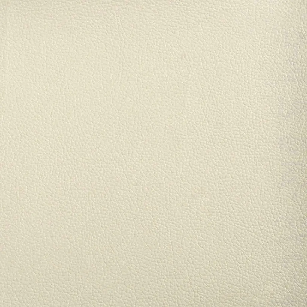 2-Seater Sofa Cream Faux Leather Modern 120cm Metal Frame