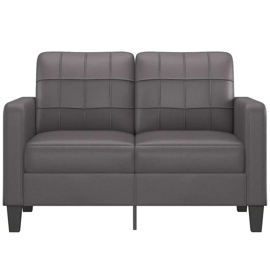 2-Seater Sofa Grey 120cm Faux Leather