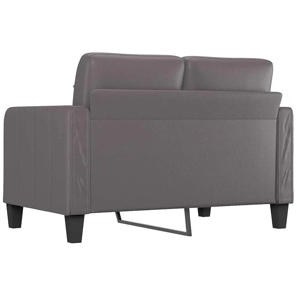 2-Seater Sofa Grey 120cm Faux Leather