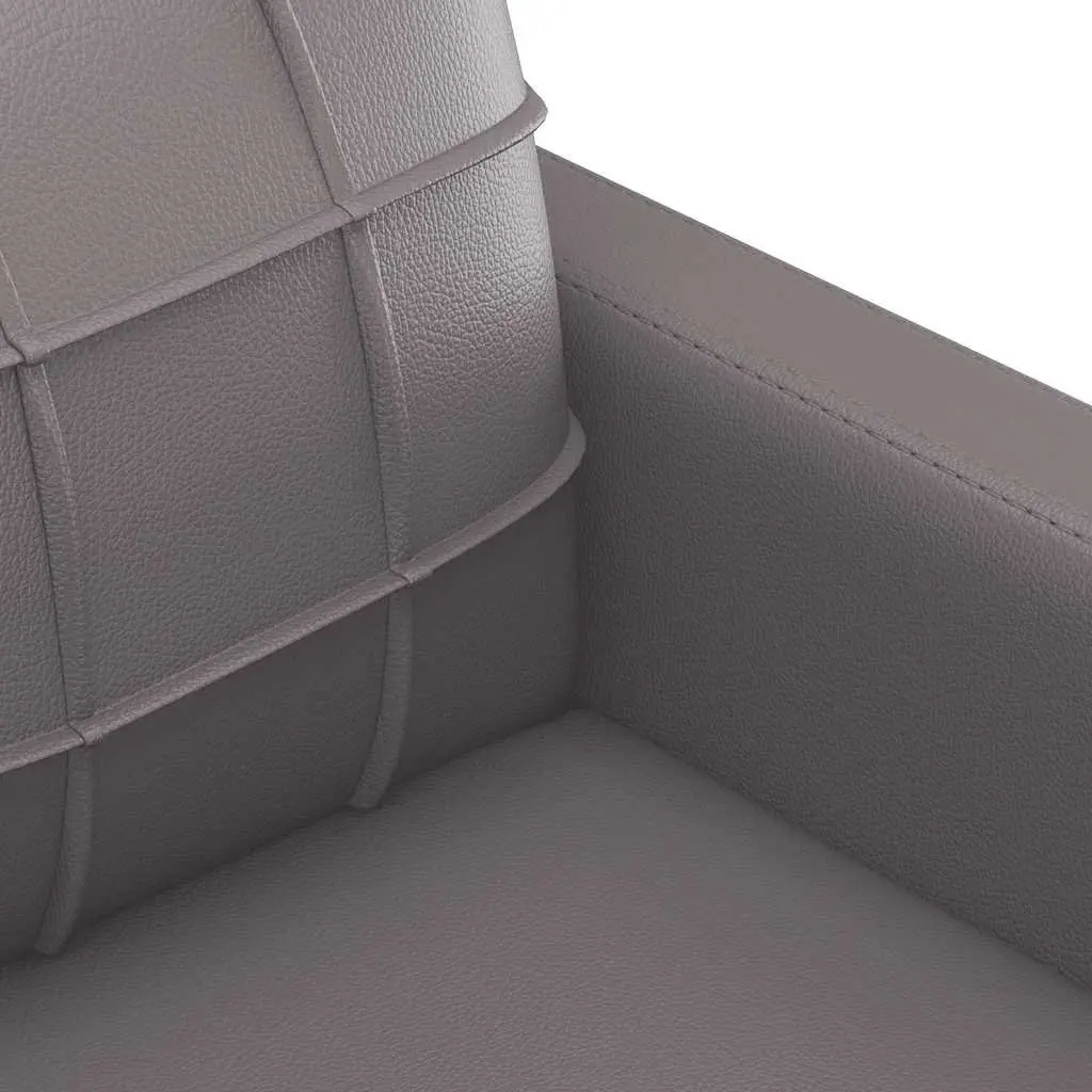 2-Seater Sofa Grey 120cm Faux Leather