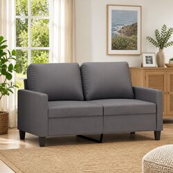 Grey 2-Seater Sofa 120cm for Cozy Living Spaces
