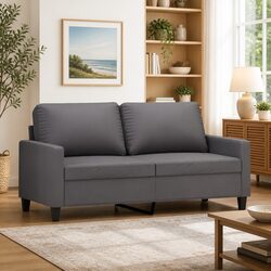 Cozy 2-Seater Sofa in Grey for Modern Living Rooms