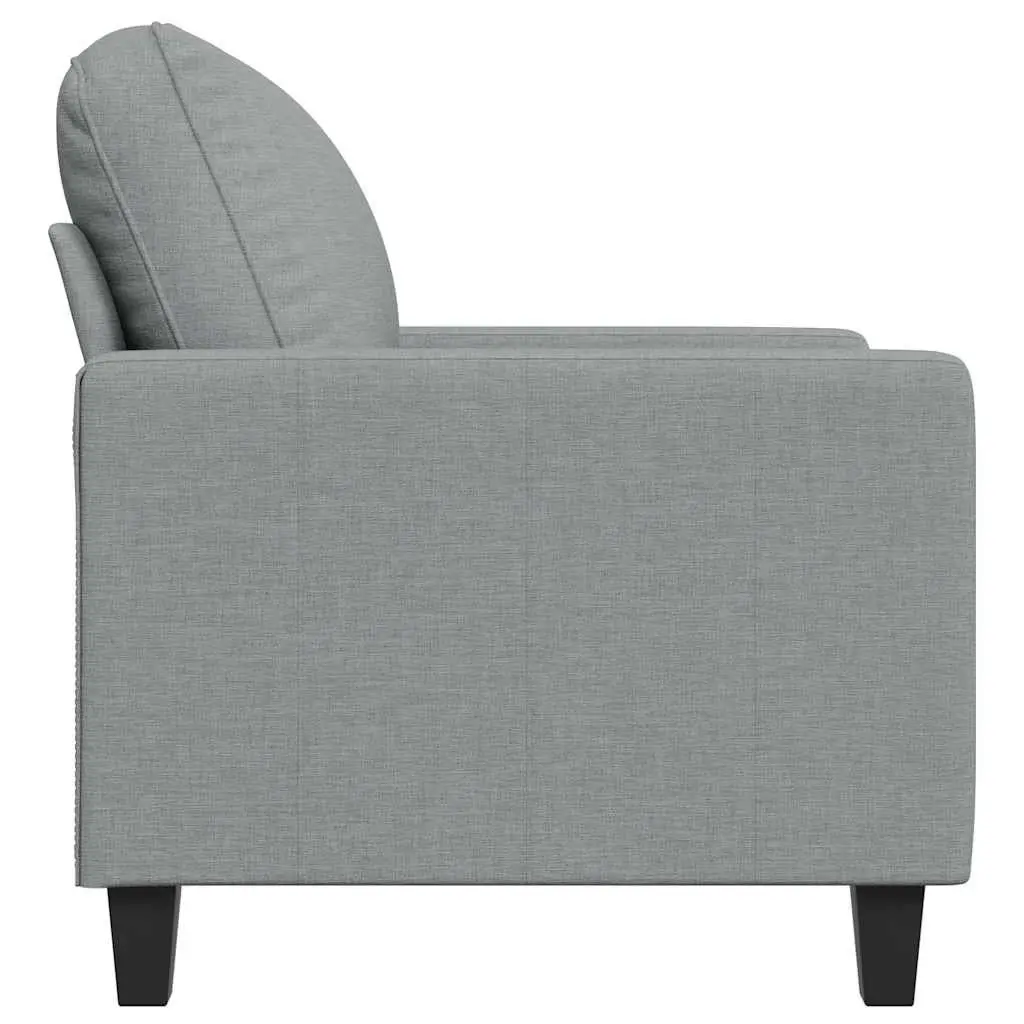 Sofa Chair Grey Fabric Armchair Living Room Lounge Seat Padded Comfortable