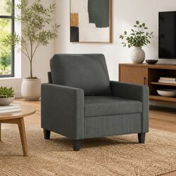 Modern Grey Fabric Sofa Chair for Relaxation