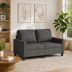 Grey 2-Seater Sofa for Cozy Living Spaces