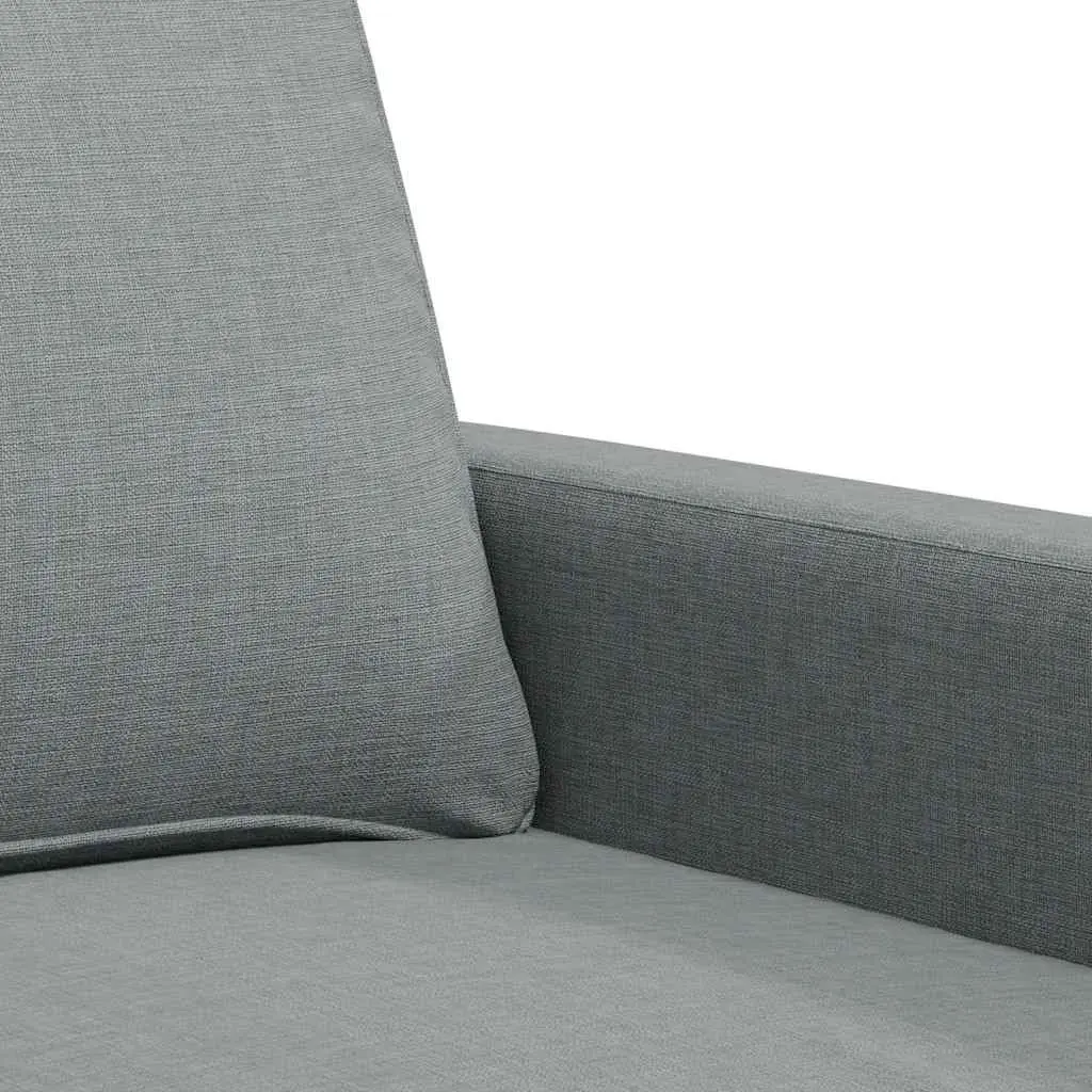 3-Seater Sofa Grey Fabric Lounge Couch Living Room Furniture 180cm Modern Design