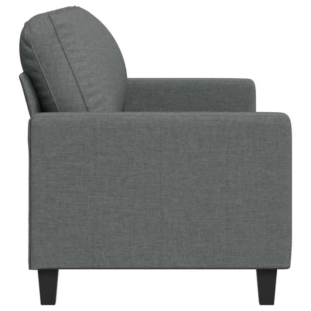 3-Seater Sofa Grey Fabric 180cm Living Room Couch Comfortable Lounge Furniture