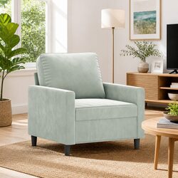 Grey Sofa Chair 60cm Single Seater Armchair
