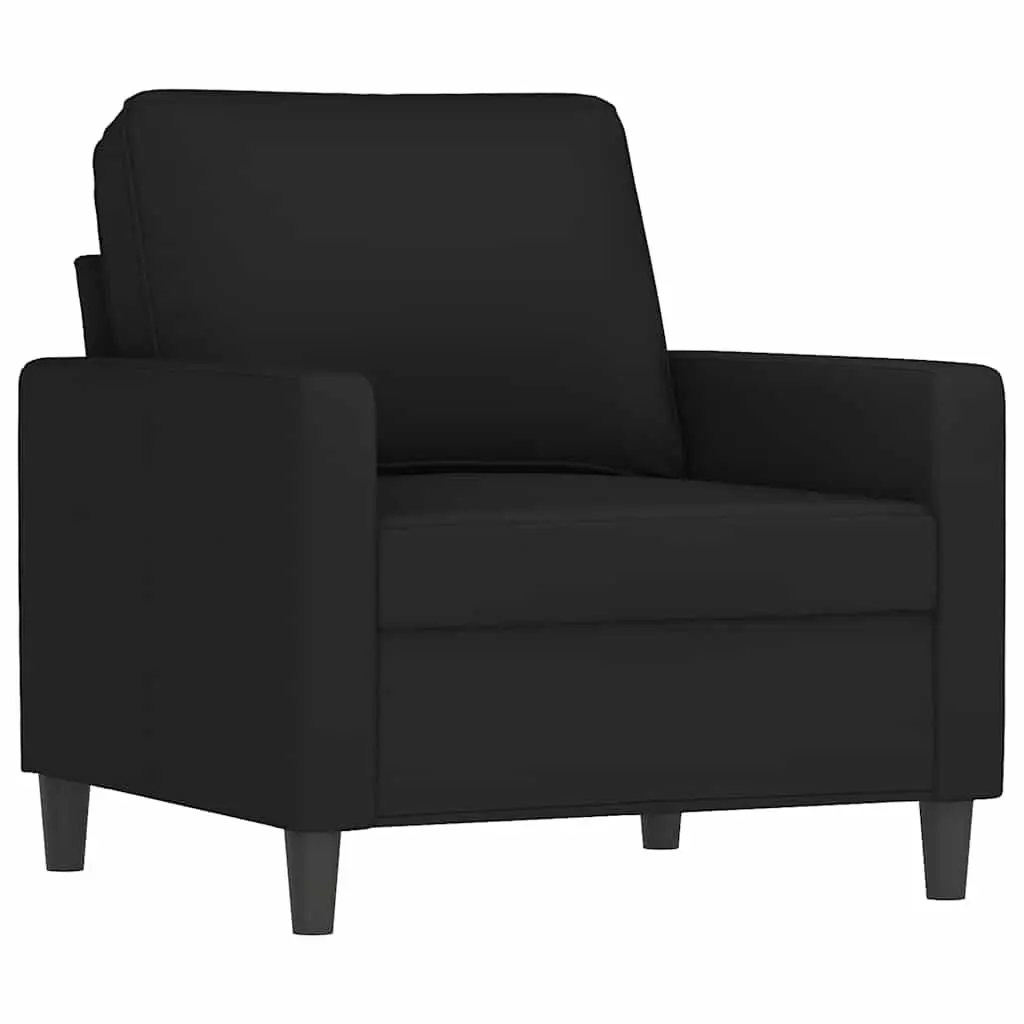 Black Velvet Sofa Chair 60cm Modern Accent Armchair Lounge Seat Furniture
