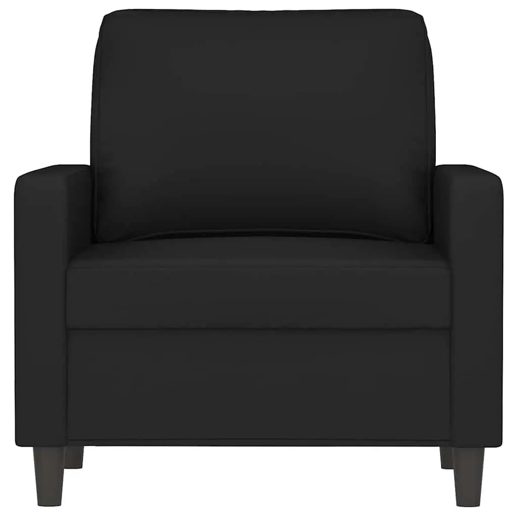 Black Velvet Sofa Chair 60cm Modern Accent Armchair Lounge Seat Furniture