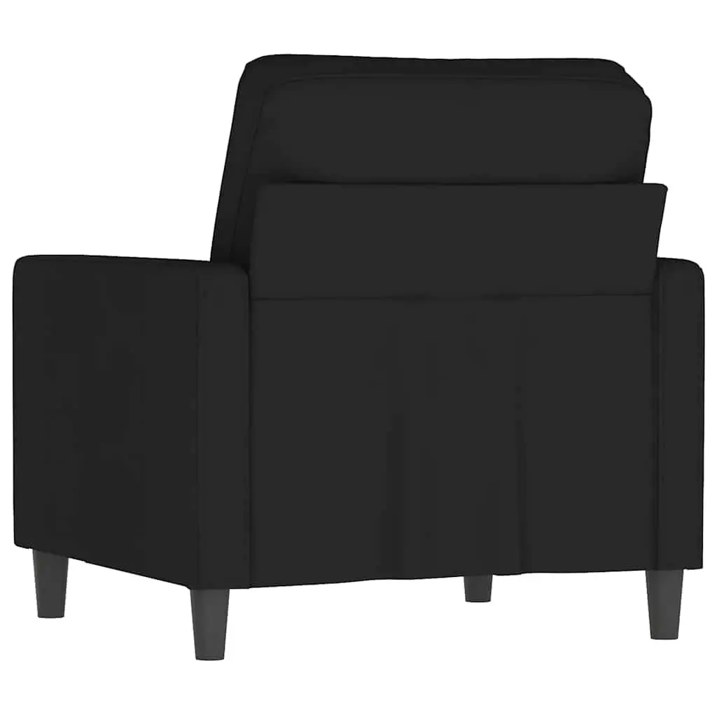 Black Velvet Sofa Chair 60cm Modern Accent Armchair Lounge Seat Furniture