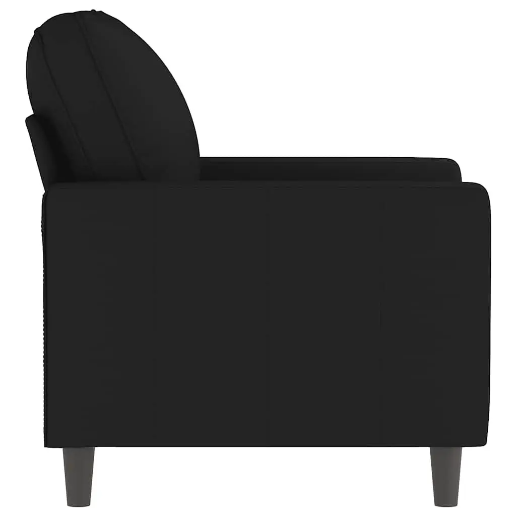 Black Velvet Sofa Chair 60cm Modern Accent Armchair Lounge Seat Furniture