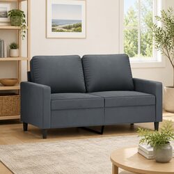 Grey Velvet 2-Seater Sofa for Cozy Living Spaces