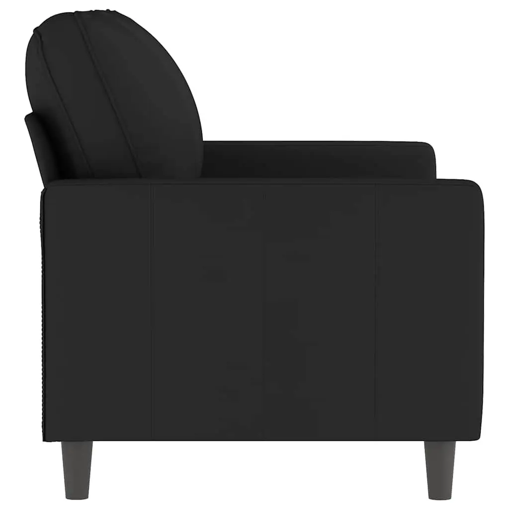 Black Velvet Modern 120cm Sofa Couch 2-Seater Living Room Furniture