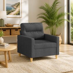 Grey Fabric Sofa Chair for Cozy Living Spaces