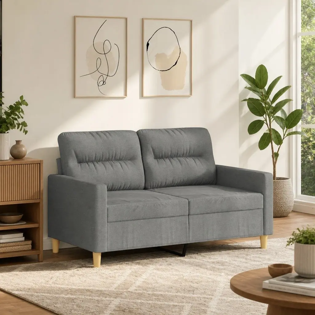 2-Seater Sofa in Grey Fabric