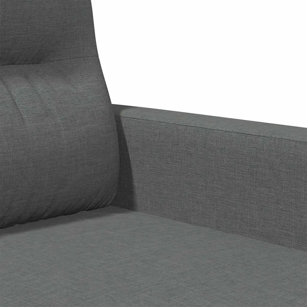 2-Seater Sofa Grey Fabric 120cm Living Room Couch Comfortable Upholstered Seat